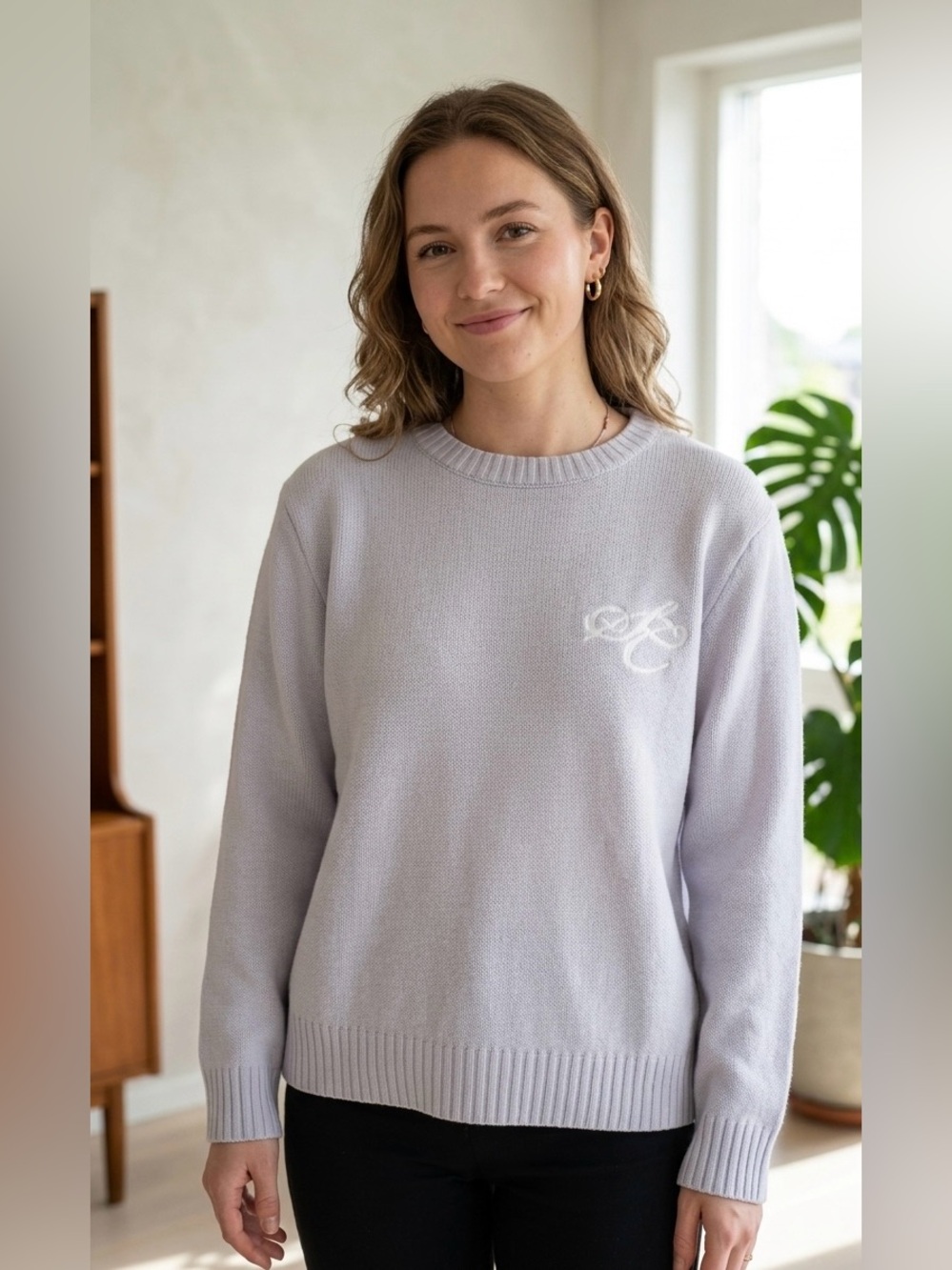 Skagen gray 100%‎ wool Crewneck Knit Sweater  Size Medium